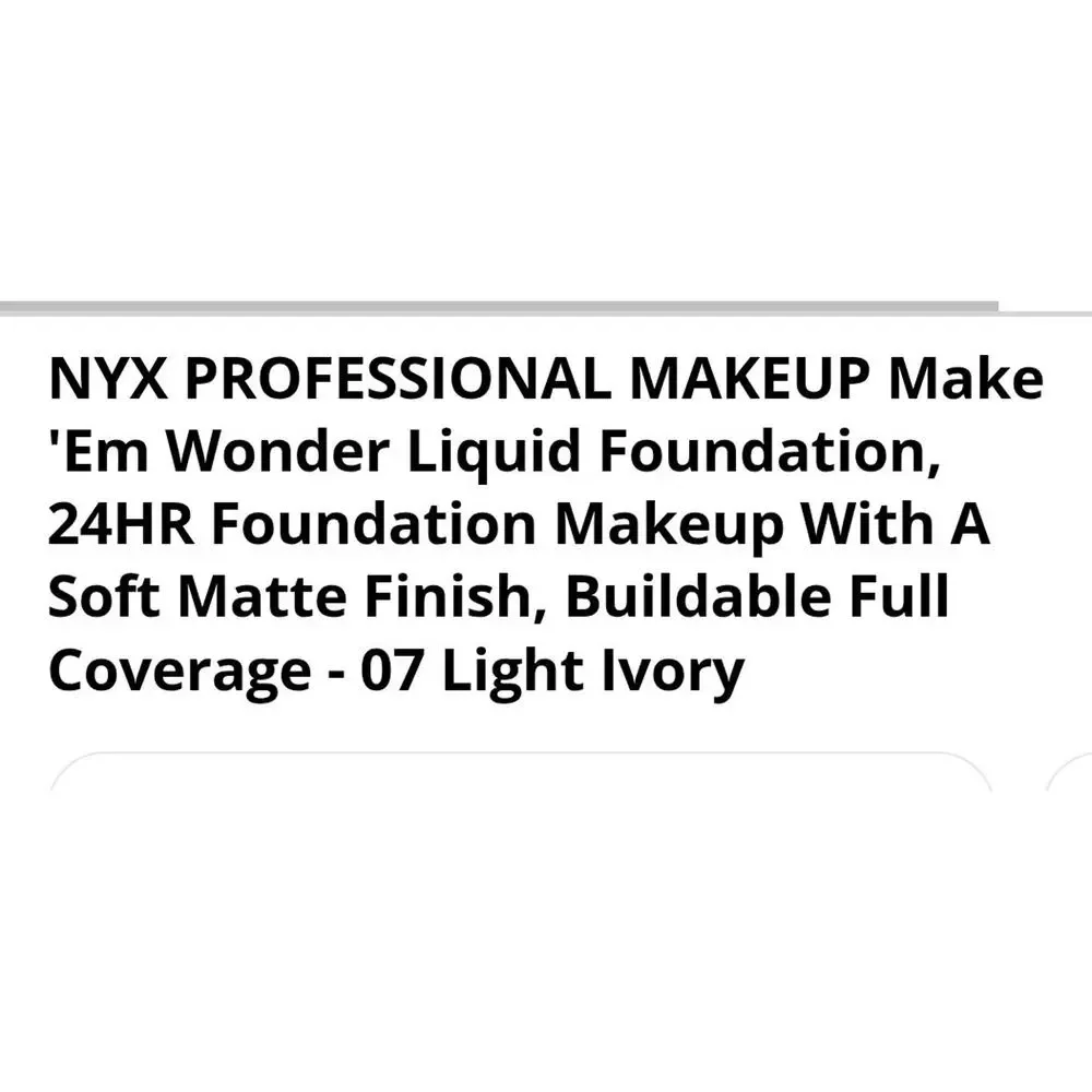 NYX Professional Makeup Make 'Em Wonder 24HR Soft Matte Full Coverage 07 Ivory